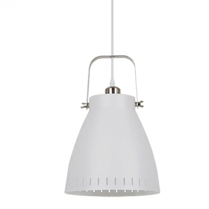 Pendente Moderno Bergen Branco 17x18cm da StudioLuce para sala de jantar e ambientes gourmet. Lustres Gênesis loja online de Lustres e Iluminação Decorativa